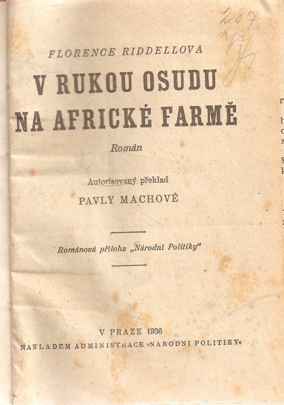 V rukou osudu na africké farmě : román