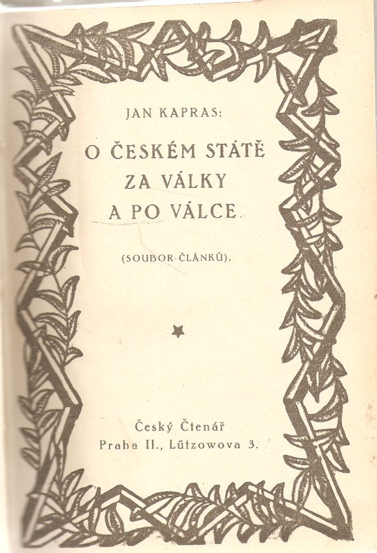 O českém státě za války a po válce : soubor článků