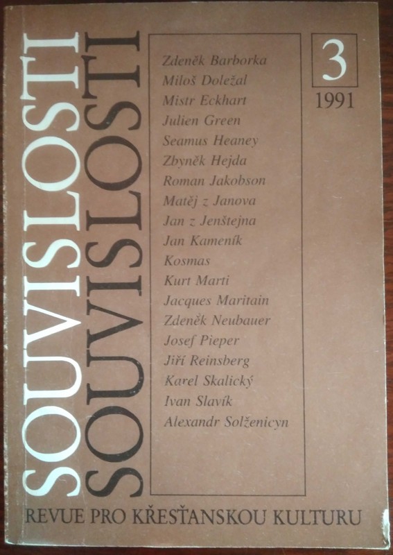 Souvislosti. Revue pro křesťanskou kulturu 3/1991