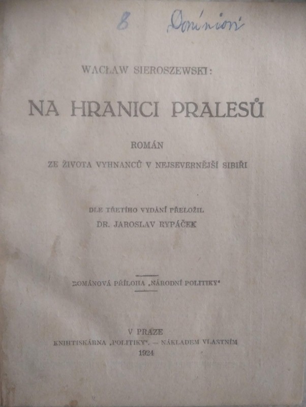 Na hranici pralesů : román ze života vyhnanců v nejsevernější Sibiři