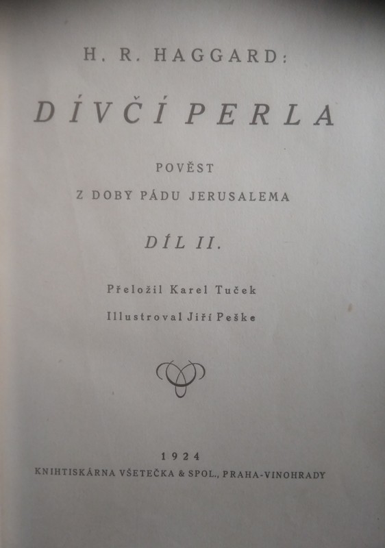 Dívčí perla : pověst z doby pádu Jerusalema I+II