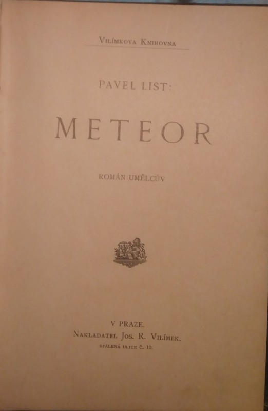 Meteor : Román umělcův