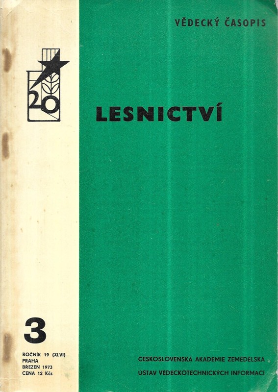 Lesnictví. Vědecký časopis. Ročník 19, číslo 3