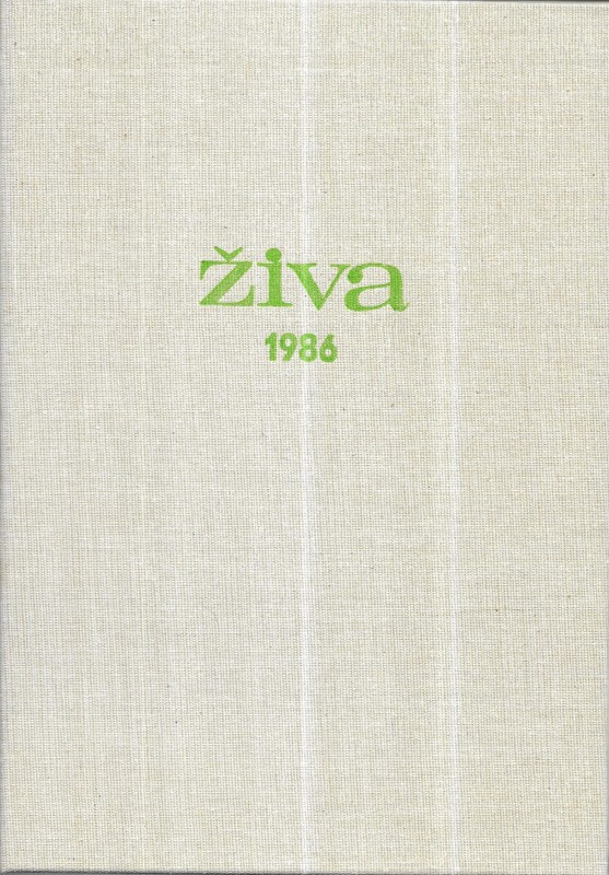 ŽIVA . Časopis pro biologickou práci 1986.chybí č. 4