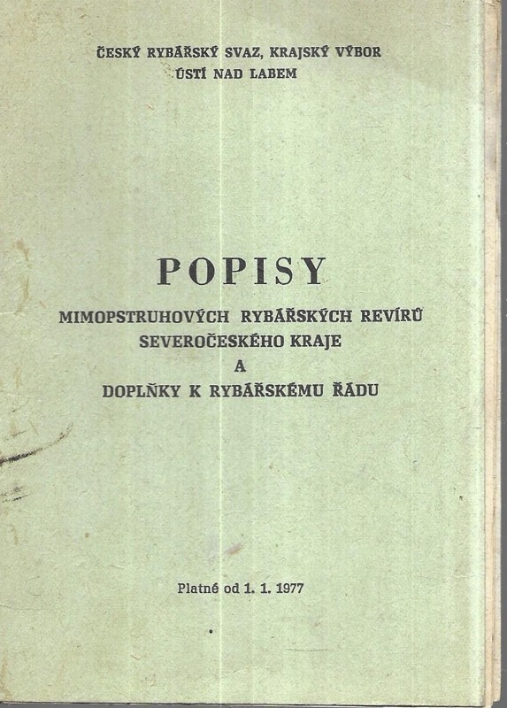 Popisy mimopstruhových rybářských revírů