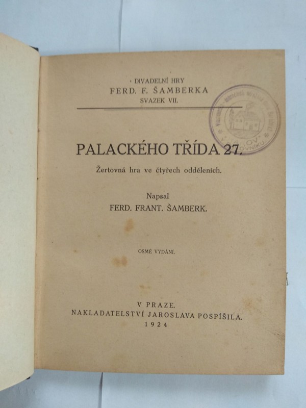 Palackého třída 27 - žertovná hra ve čtyřech odděleních