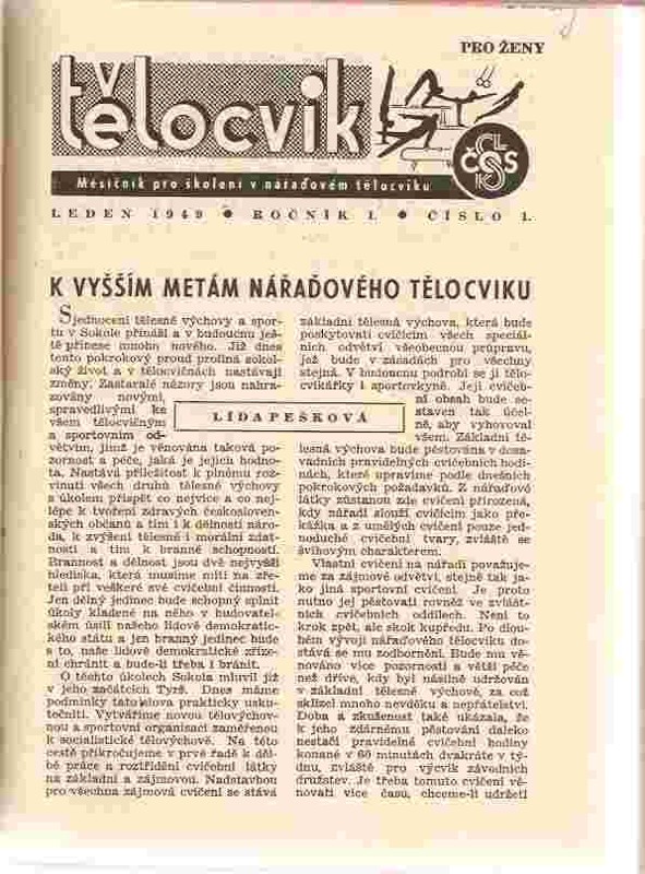 Tělocvik pro ženy, Měsíčník pro školení v nářaďovém tělocviku