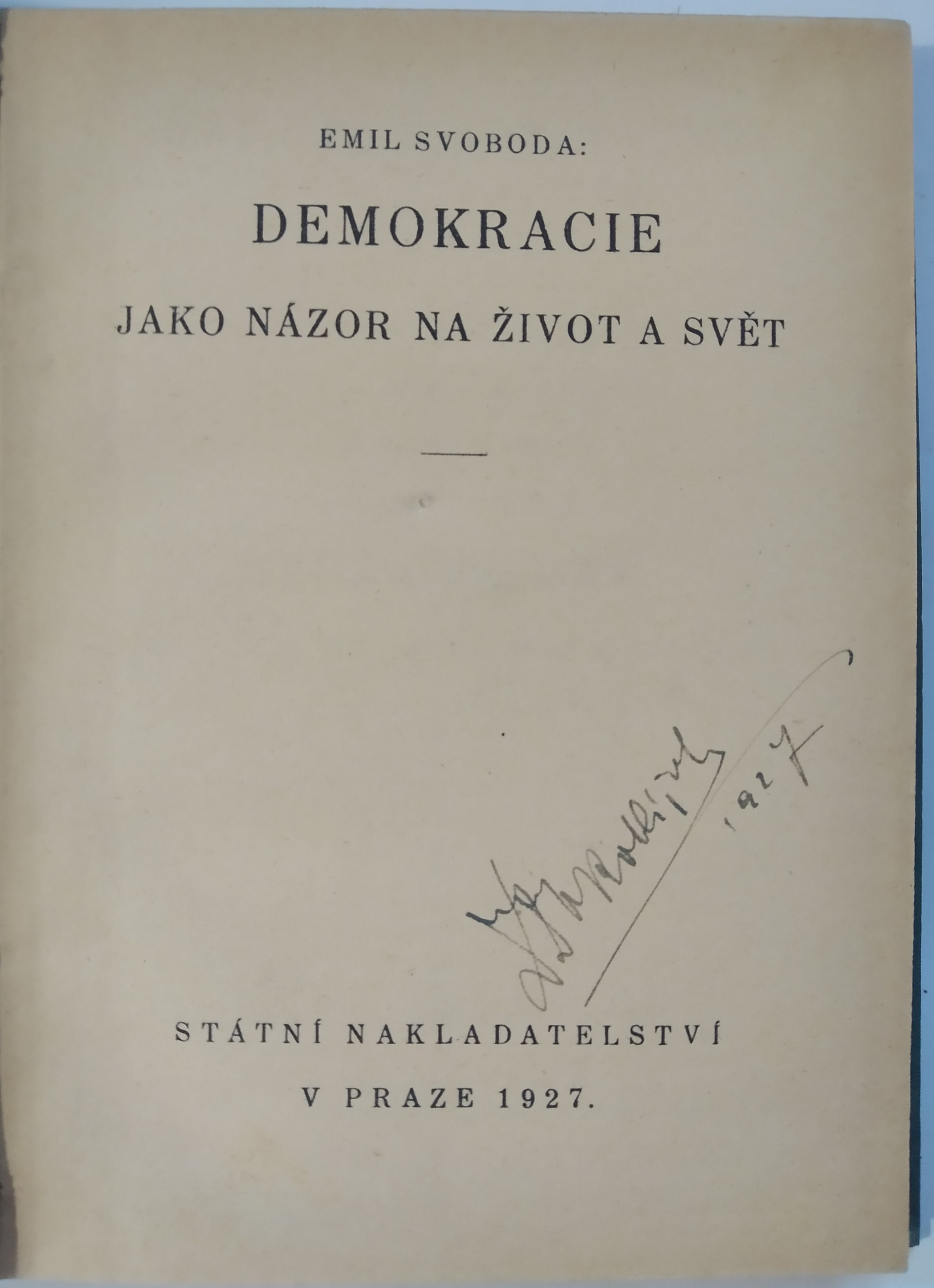 Demokracie jako názor na život a svět