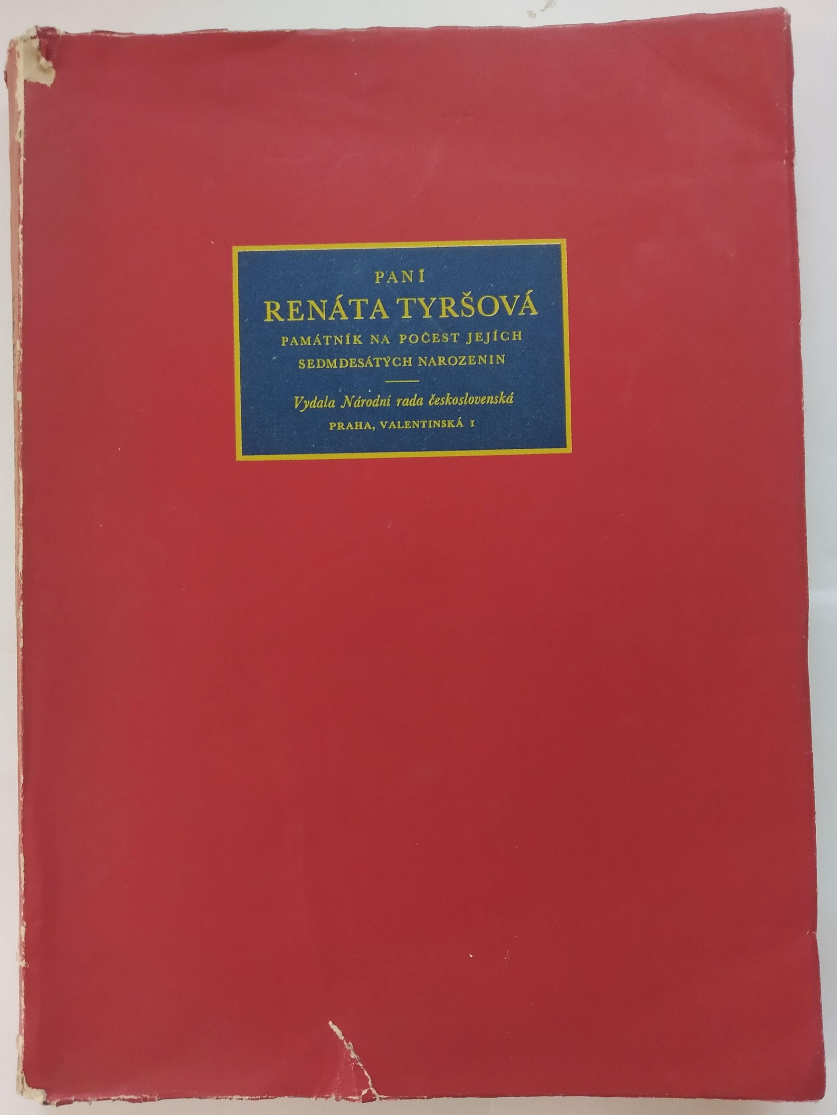 Paní Renáta Tyršová
