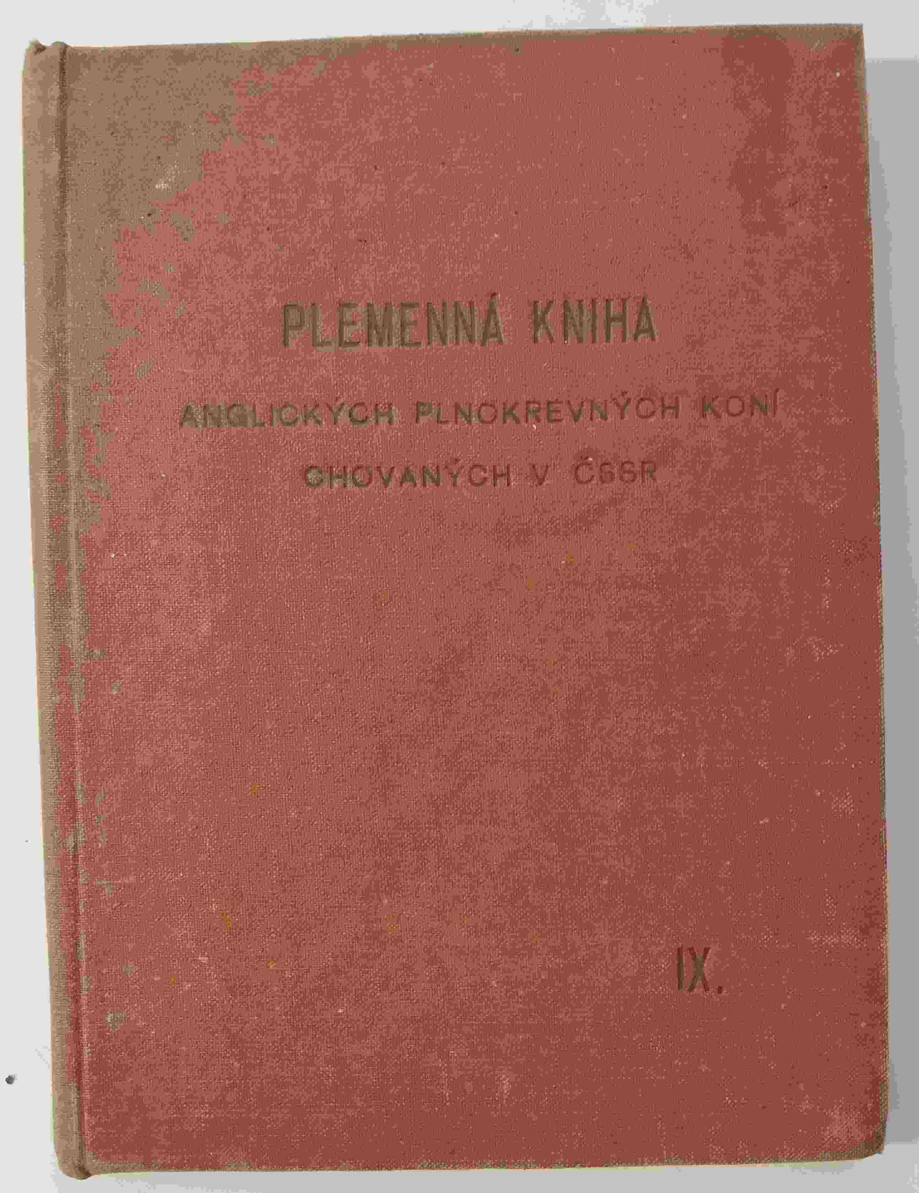 Plemenná kniha anglických plnokrevných koní v ČSSR, Svazek XI.