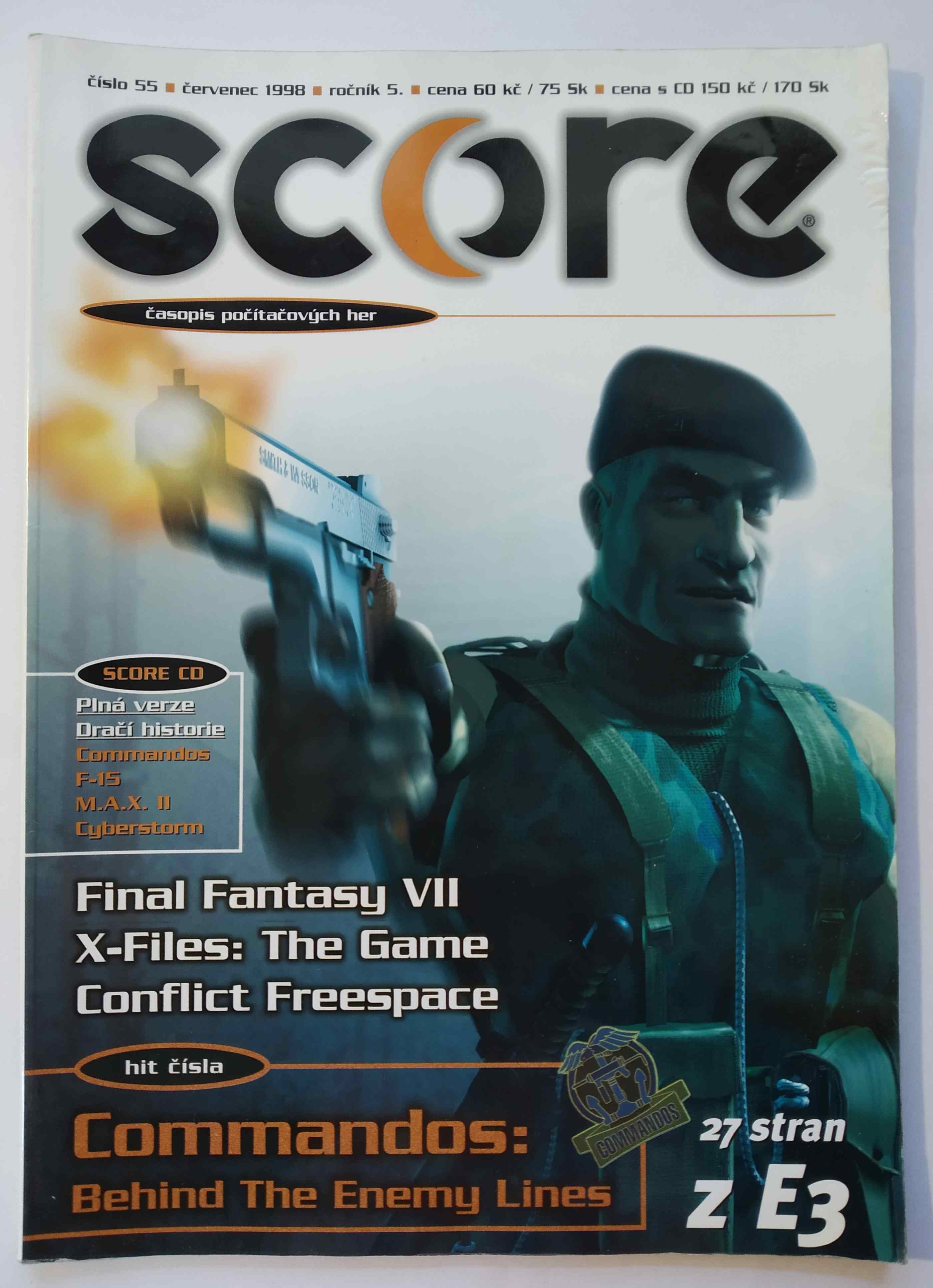 SCORE - číslo 55 - červenec 1998 - ročník 5. - bez CD