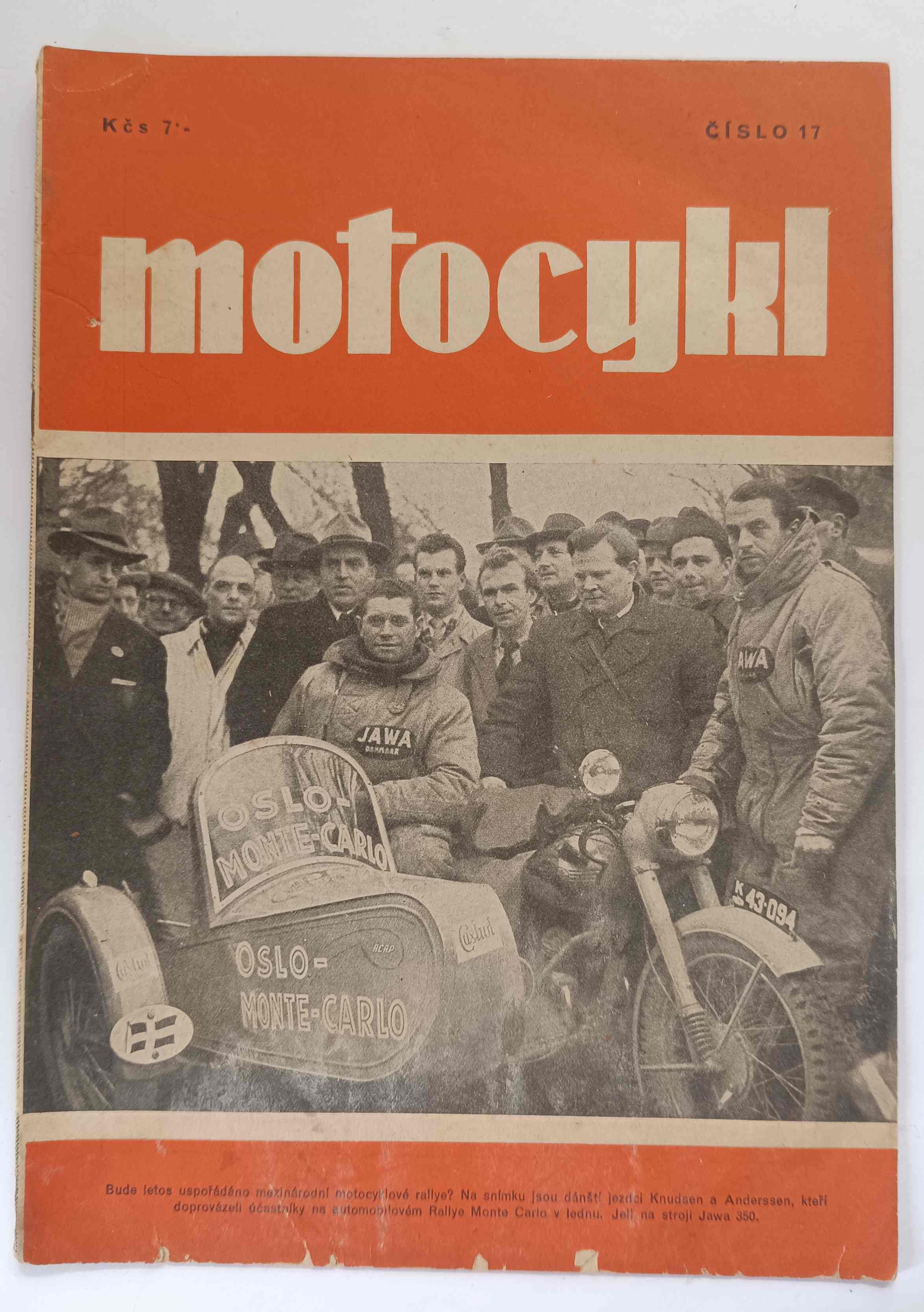 Časopis MOTOCYKL, číslo 17, roč. II.