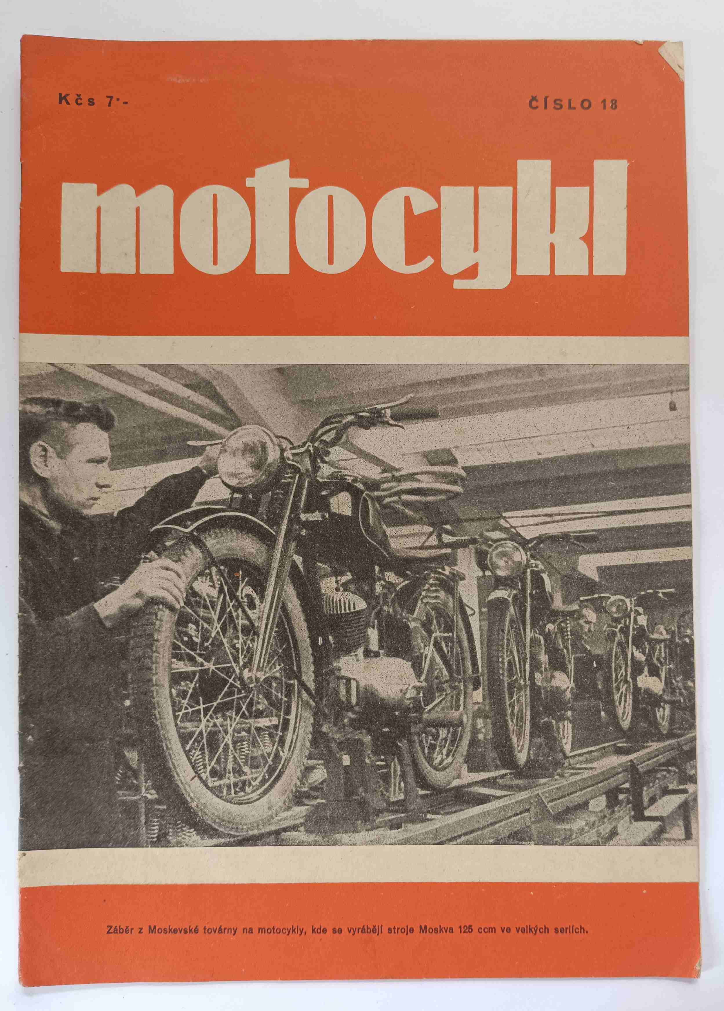 Časopis MOTOCYKL, číslo 18, roč. II.