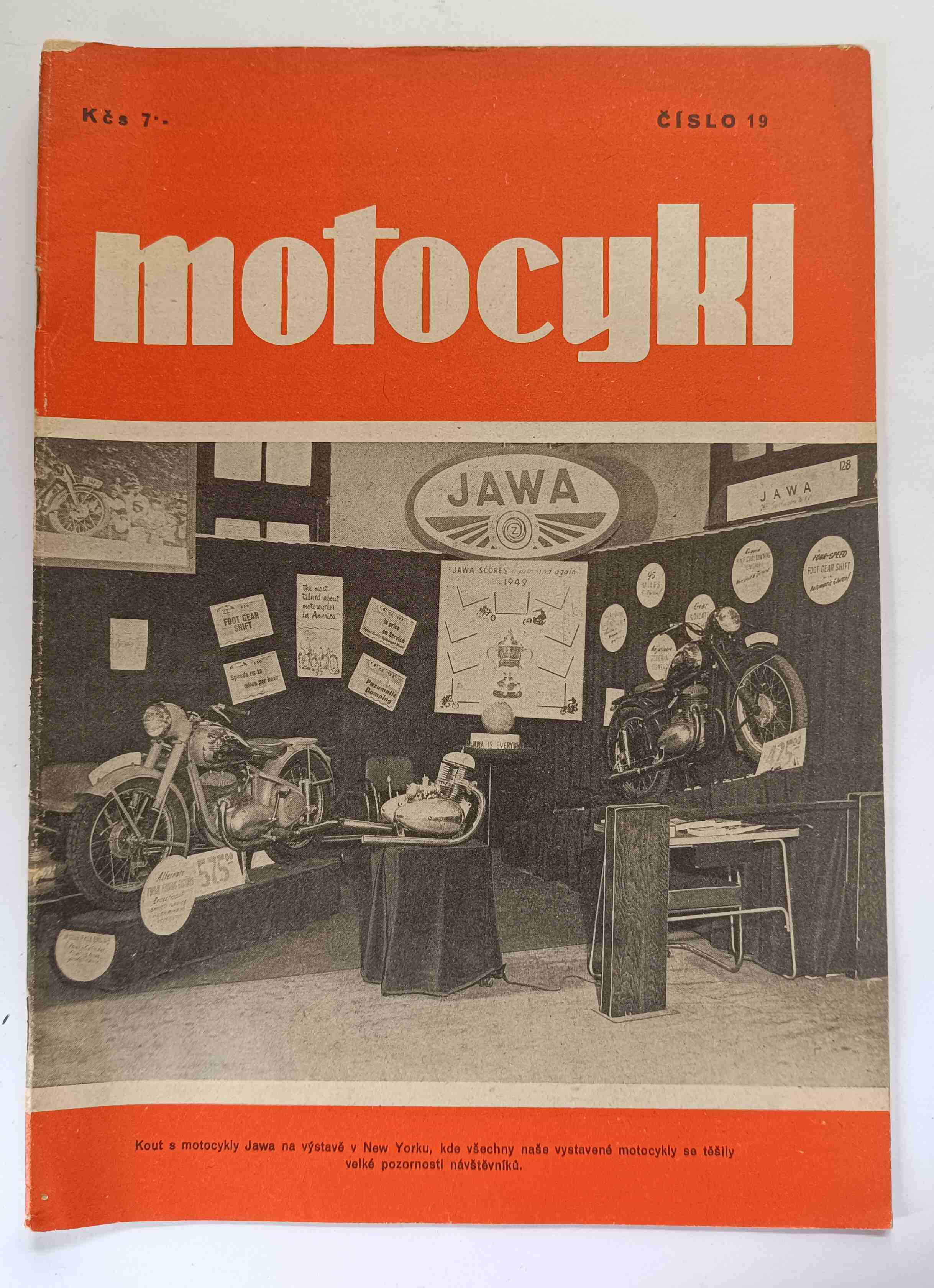 Časopis MOTOCYKL, číslo 19, roč. II.