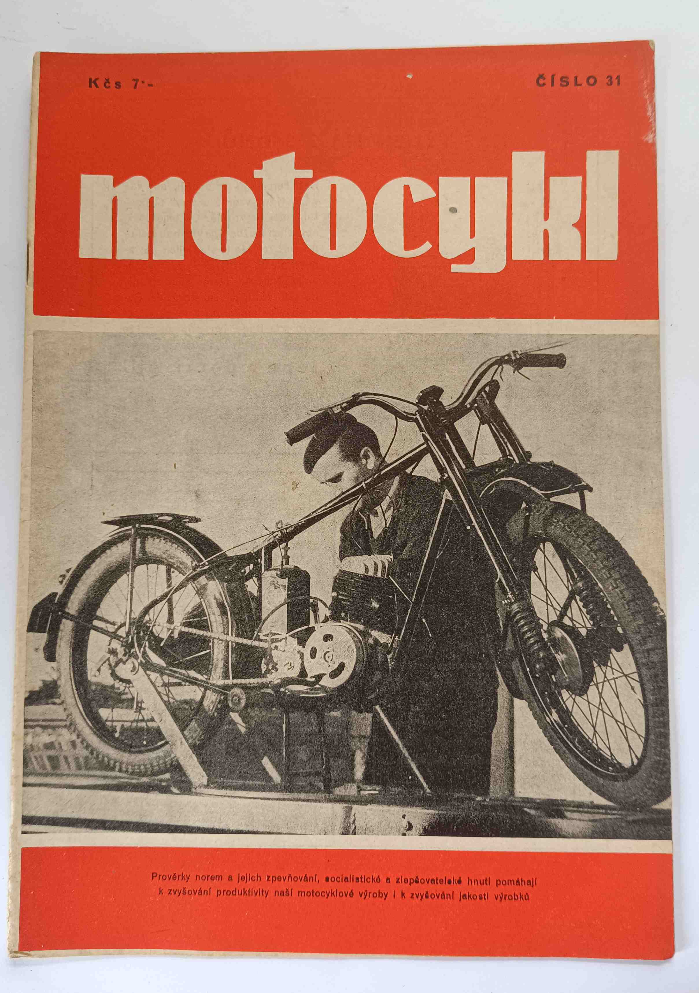 Časopis MOTOCYKL, číslo 31, roč. II.