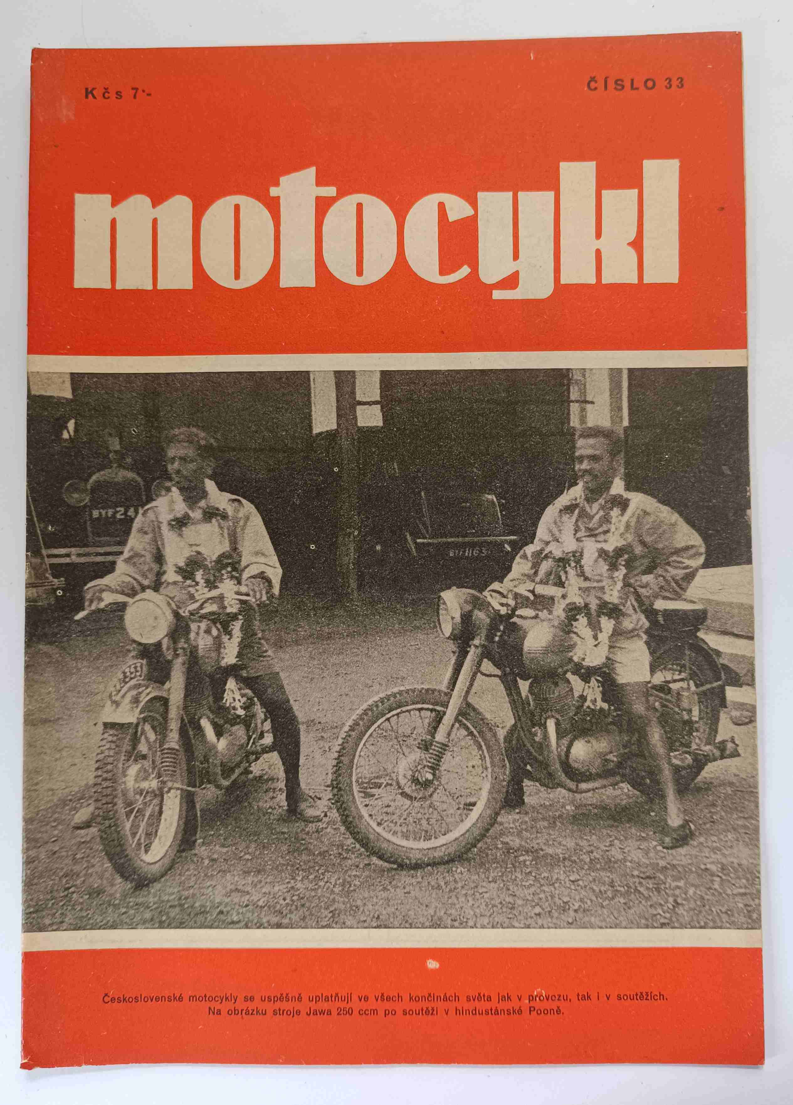 Časopis MOTOCYKL, číslo 33, roč. II.