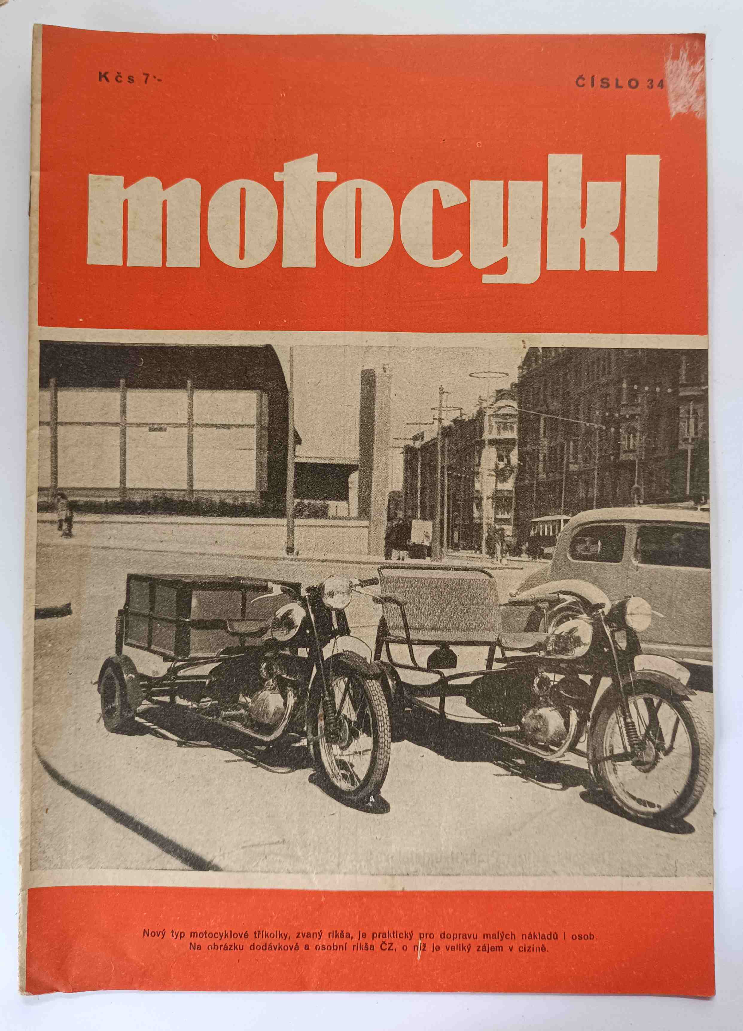 Časopis MOTOCYKL, číslo 34, roč. II.