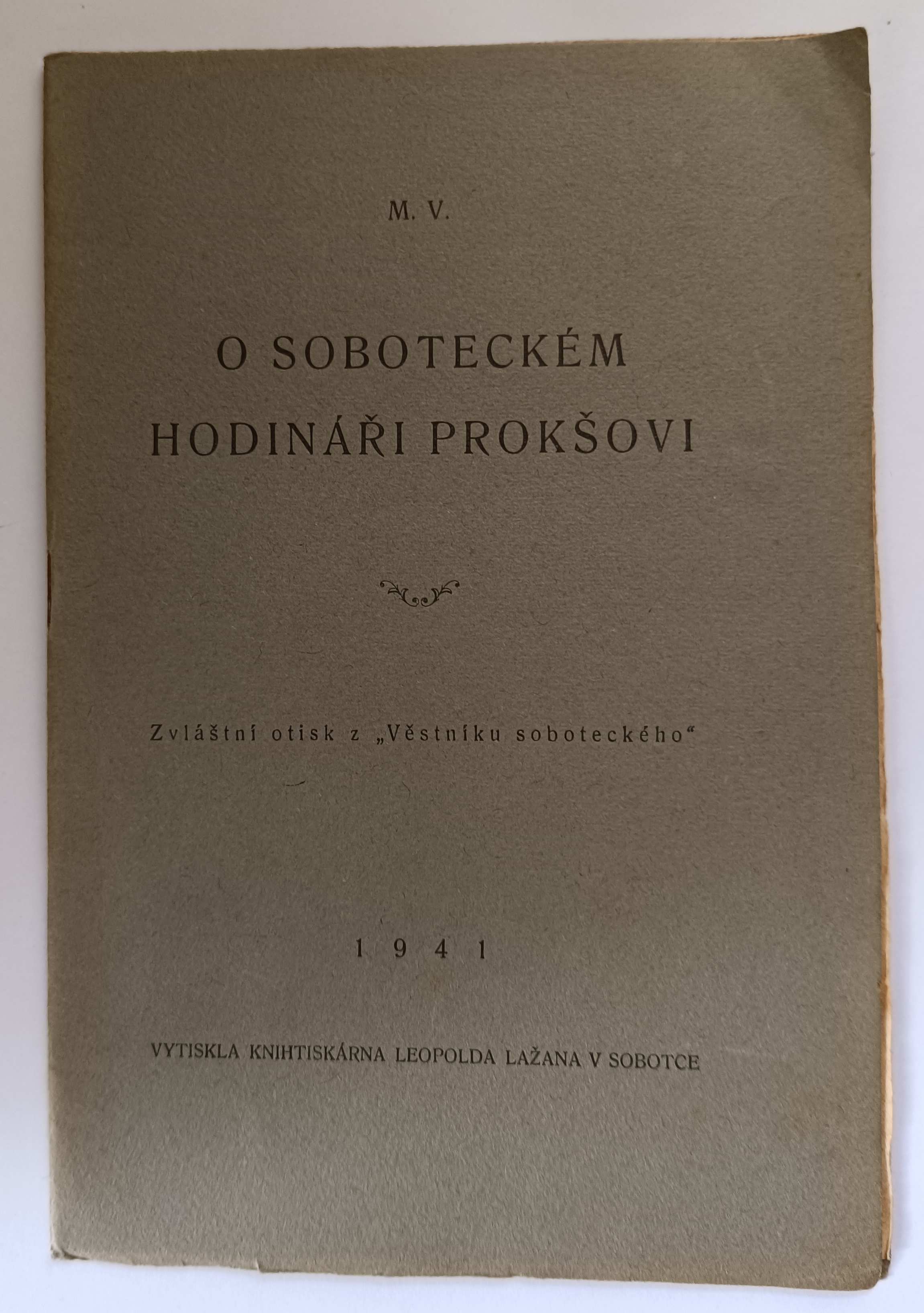 O soboteckém hodináři Prokšovi