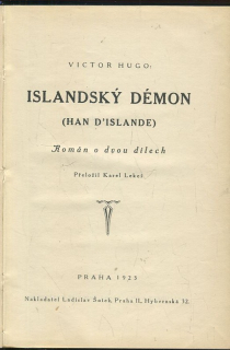 Islandský démon : (Han d'Islande) : román o dvou dílech