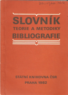 Slovník teorie a metodiky bibliografie