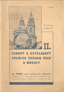 Cenový a katalogový přehled známek Čech a Moravy. Sezona 1946-47