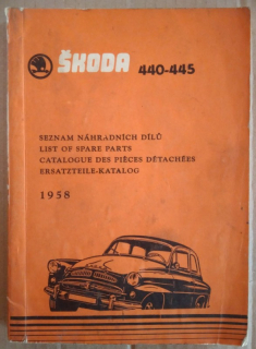 Seznam náhradních dílů Škoda 440-445 : čtyřválec : Levé i pravé řízení