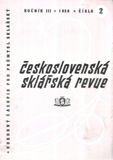 Československá sklářská revue, roč. III, číslo 2