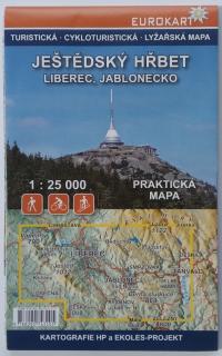 Ještědský hřbet-Liberec Jablonecko. Pratická mapa 1:25 000