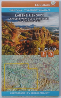 Labské pískovce. Národní parky České Švýcarsko a Saské Švýcarsko 1:25 000