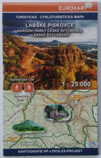 Labské pískovce. Národní parky České Švýcarsko a Saské Švýcarsko 1:25 000