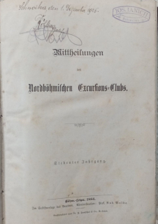 Mittheilungen des Nordböhmischen Excursions-Clubs 1884, 1885