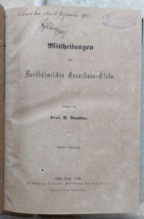 Mittheilungen des Nordböhmischen Excursions-Clubs 1882, 1883