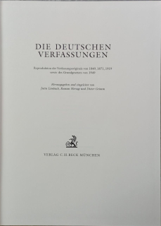 Die deutschen Verfassungen 1849, 1871, 1919, 1949